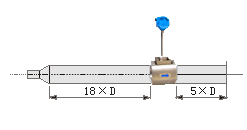 高溫渦街流量計直管段安裝要求示意圖二