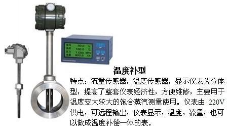 渦街式流量計溫度補償型產品特點圖