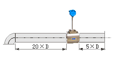 壓縮空氣氣體流量計直管段安裝要求示意圖三